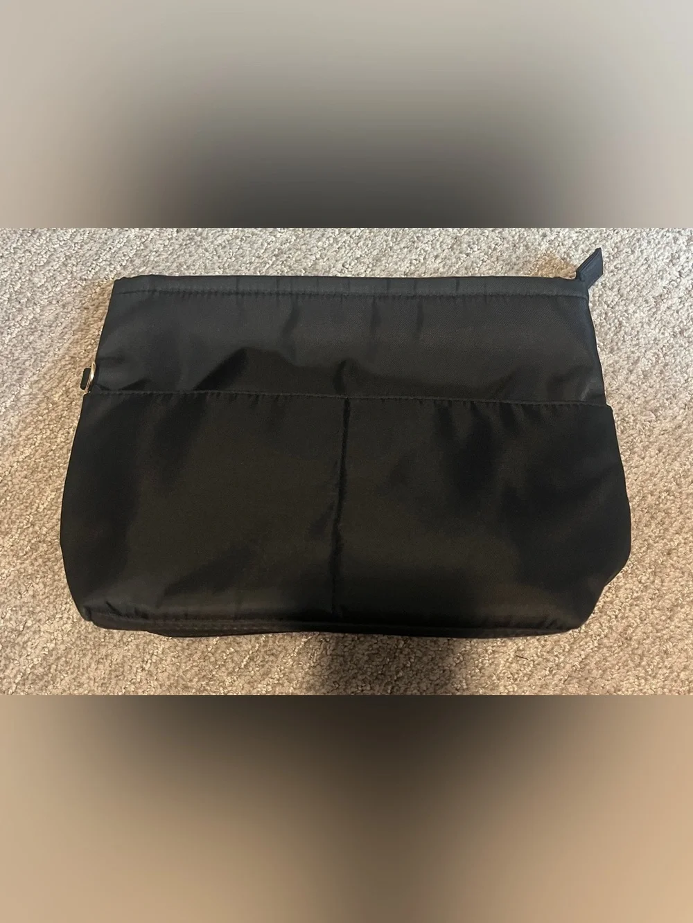 Purse Insert Organizers for Petite Tote Bag Organizer Shaper with Zipper Black